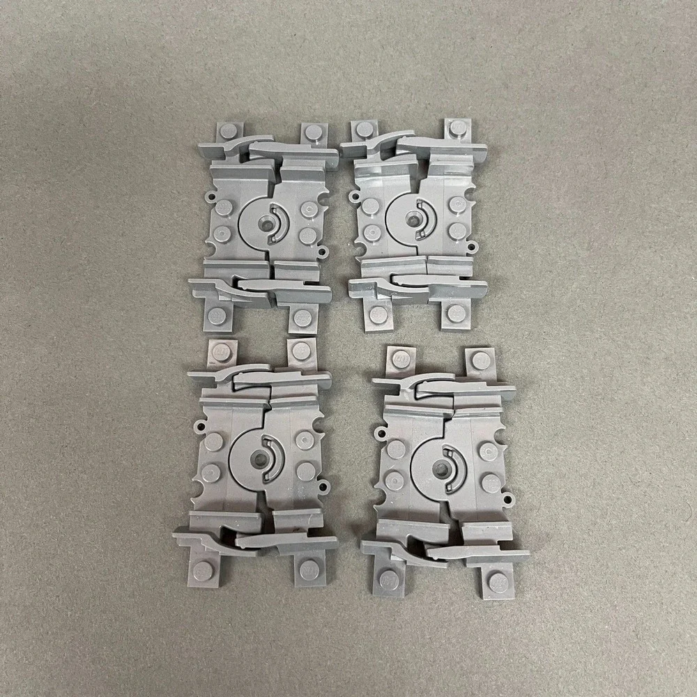 Lego Train Track Connectors 64022‎ Gray Replacement Parts Pieces Lot of 4